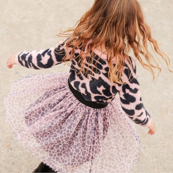 Deux par Deux Pink and Black Fuzzy Sweater - Picture 4 of 10